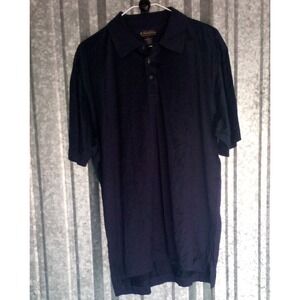 Brooks Brothers Polo Shirt Mens M Performance Fit Blue Double Mercerized Vintage
